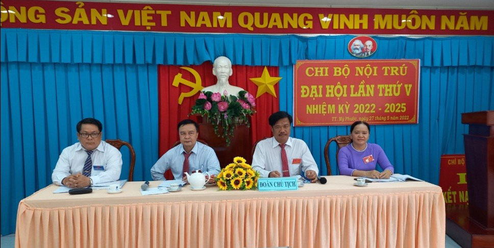 Chi bộ Nội trú trực thuộc Đảng bộ Trung tâm Y tế Tân Phước tổ chức Đại Hội Chi Bộ lần thứ V nhiệm kỳ (2022 – 2025).